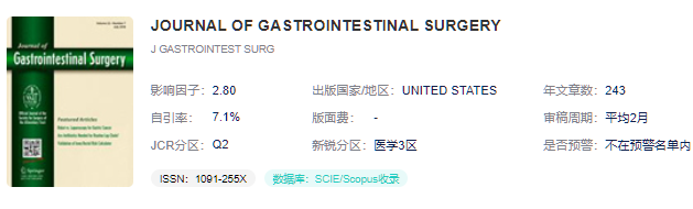 JOURNAL OF GASTROINTESTINAL SURGERY