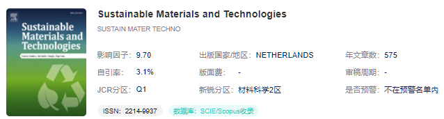 Sustainable Materials and Technologies