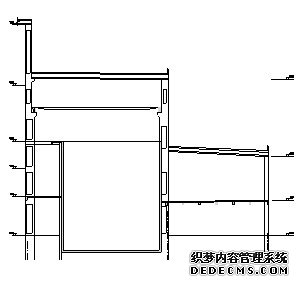 左侧烟气净化间分缝脱开剖面图